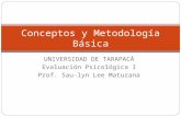 Conceptos y Metodología básica de la evaluación psicológica