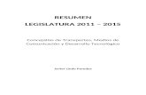Resumen Legislatura 2011-2015