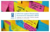 Informe Del Desarrollo Humano en El Salvador 2013