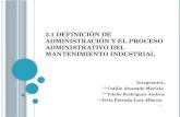 3.1 Definicion de Administracion y Proceso Administrativo Del Mantenimiento Ind. Expo