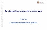 Matemáticas para la economía - Conceptos Matemáticos Básicos