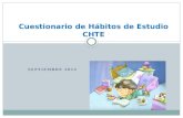 Cuestionario de Hábitos de Estudio CHTE IFB 2012
