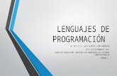 Lenguajes de Programación Semana 2