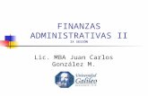 Finanzas Administrativas II Semana IX LIANE