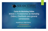 Lección 1-Fundamentos Del Marketing Online y Diseñando Para Generar Conversiones
