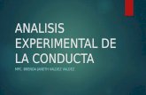 1. Analisis Experimental de La Conducta