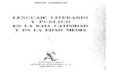 251446779 Auerbach Erich Lenguaje Literario y Publico en La Baja Latinidad y en La Edad Media Seleccion PDF