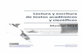 Lectura y Escritura de Textos Academicos  y Cientificosy Cientificos 2013