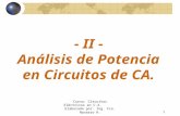TEMA II - Teoría CA - Análisis de Potencia en Circuitos de CA