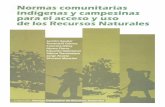 Normas Comunitarias Indigenas y Campesinas Para El Acceso y Uso de Los Recursos Naturales REDD