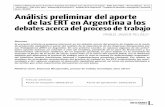 Pelaez, Analisis Preliminar Del Aporte de Las Ert en Argentina a Los Debates Acerca Del Proceso de Trabajo