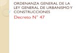 ORDENANZA GENERAL DE LA LEY GENERAL DE URBANISMO Y CONSTRUCCIONES-Decreto N° 47