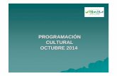 Progrmacion Casa Cultura Octubre 2014