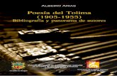 Arias, Albeiro. POESÍA DEL TOLIMA (1905-1955): Bibliografía y panorama de autores