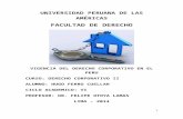 Vigencia Del Derecho Corporativo en El Peru