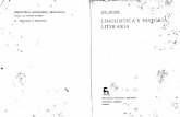 Spitzer Lingüística e Historia Literaria