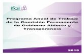 Programa anual de trabajo de la Comisión Permanente de Gobierno Abierto y Transparencia