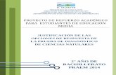 Justificación de Las Opciones de Respuesta de La Prueba de Diagnóstico Ciencias Naturales - Segundo Año de Bachillerato (PRAEM 2014)