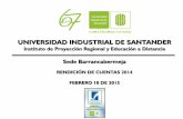 Informe Rendición de Cuentas 2014 Sede UIS Barrancabermeja