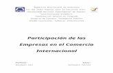 Participacion de Las Empresas en El Comercio Internacional