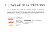 EL LENGUAJE DE LA EDUCACIÓN
