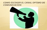 COMO ESCOGER EL CANAL OPTIMO DE COMUNICACION.pptx