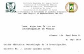 Aspectos Eticos de la Investigacion en Enfermeria en Mexico