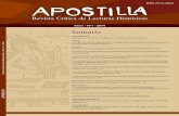 Apostilla. Revista crítica de lecturas históricas (Lima)