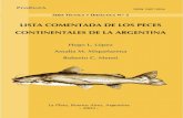 Lista Comentada de Los Peces Continentales de La Argentina