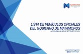 Lista de Vehículos Oficiales del Gobierno de Matamoros.