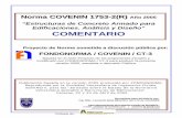 Covenin 1753-2-2005 Estructuras de Concreto Armado en Edificaciones, Comentarios