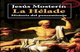 Mosterin Jesus - La Helade - Historia Del Pensamiento