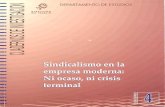 Cuadernos de Investigación Nº4 Sindicalismo en La Empresa Moderna Ni Ocaso, Ni Crisis Terminal