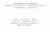 Sistemas de Memoria Reseña Histórica, Clasificación y Conceptos Actuales