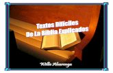 Textos Difc3adciles de La Biblia Explicados Por Willie Alvarenga