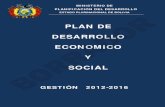 Plan de Desarrollo Económico y Social 2012 - 2016. BORRADOR 22-07-2013
