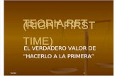 TEORIA RFT (RIGHT FIRST TIME)   EL VERDADERO VALOR DE “HACERLO A LA PRIMERA”