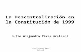 La Descentralización en La Constitución de 1999