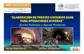 Elaboracion de Precios Unitarios Base Para Operaciones Mineras