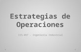 Estrategias de Operaciones
