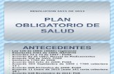 Plan Obligatorio de Salud Resolucion 5521 de 2013