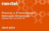 Precios y Promociones Abril 2014 - Oferta Comercial RUC - 22.04