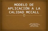 MODELO DE APLICACIÓN A LA CALIDAD MCCALL