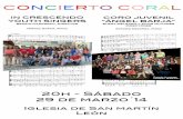 CONCIERTO CORAL - IN CRESCENDO YOUTH SINGERS & CORO JUVENIL "ÁNGEL BARJA" - SÁBADO 29 DE MARZO´14 - IGLESIA DE SAN MARTÍN