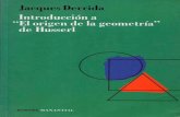 Introduccion a El Origen de La Geometria de Husserl