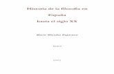 Historia de la filosofía en España hasta el s.XX