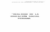 REALIDAD DE LA EDUCACIÓN SOCIAL PERUANA