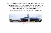 Evaluacic3b3n de Los Niveles de Iluminacic3b3n Chevrolet Calibracion1