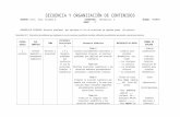 SECUENCIA Y ORGANIZACIÓN DE CONTENIDOS