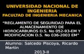 Reglamento para el Almacenamiento de Hidrocarburos D.S. N° 052-93-EM y ModificacionD.S. N° 036-2003-EM